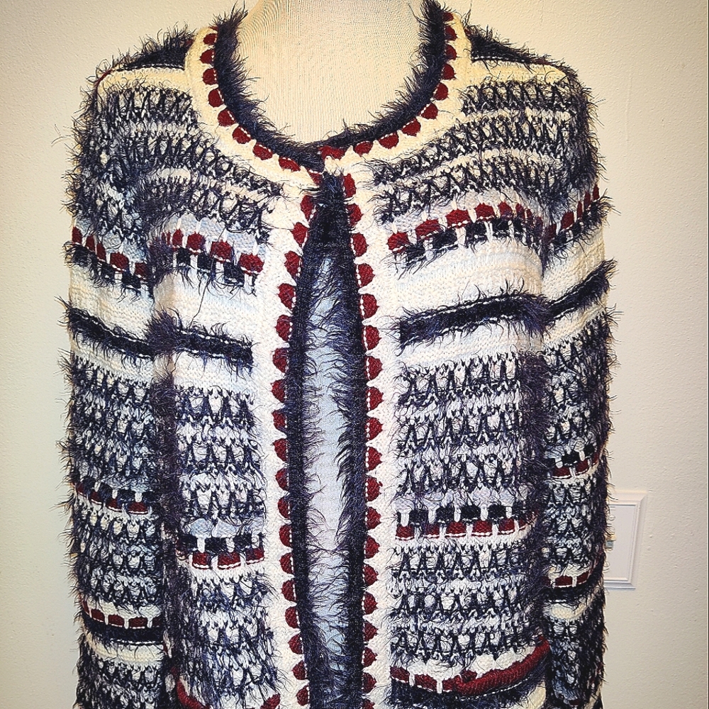 Lane Bryant Eyelash Open Front Cardigan with pockets